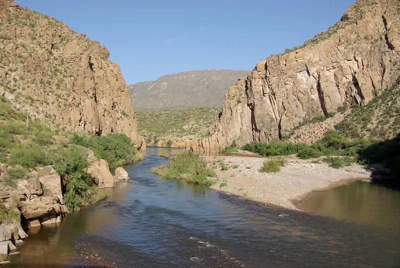 A river canyon.